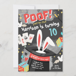 Invitation Magic Party Invitation magique d'anni