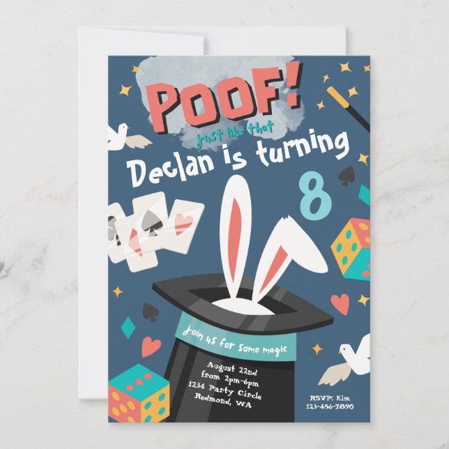 Invitation Magic Party | Invitation magique d'anni (Devant)