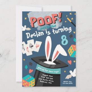 Invitation Magic Party | Invitation magique d'anni