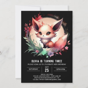 Invitation Magic Sweet Fox Anniversaire numérique
