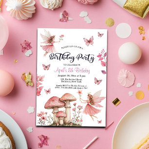 Invitation Magical Fairies Wonderland 8e anniversaire