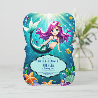 Invitation Magical Mermaid Birthday Invite - Under Sea Party