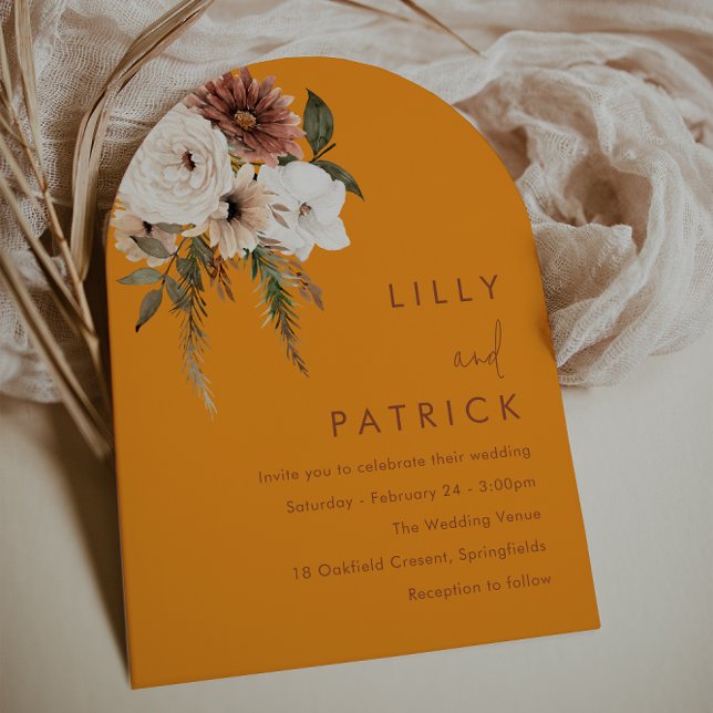 Invitation Magical Sun-kissed Boho Floral Arch Wedding (Créateur téléchargé)