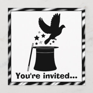 Invitation Magie Act : Dove, Casquette et étoiles Anniversair