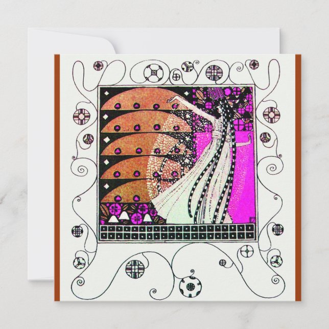 Invitation MAGIE DU PRINTEMPS violet clair brun brun (Devant)