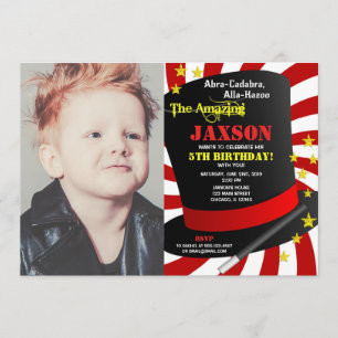 Invitation Magie show fête anniversaire magicien photo