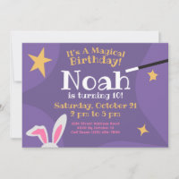 Invitation Magique Anniversaire - Oreilles De Lapi