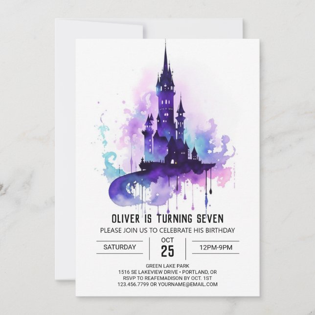 Invitation Magique Assistant Modifiable Anniversaire (Devant)