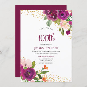 Invitation magique Cent 100e anniversaire