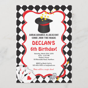 Invitation magique d'anniversaire, Invitation magi