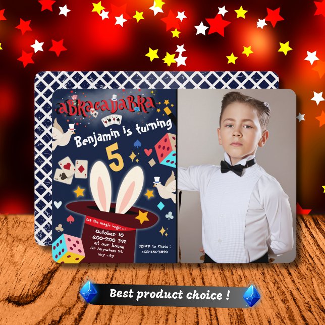 Invitation magique de fête d'anniversaire pour enf (Créateur téléchargé)