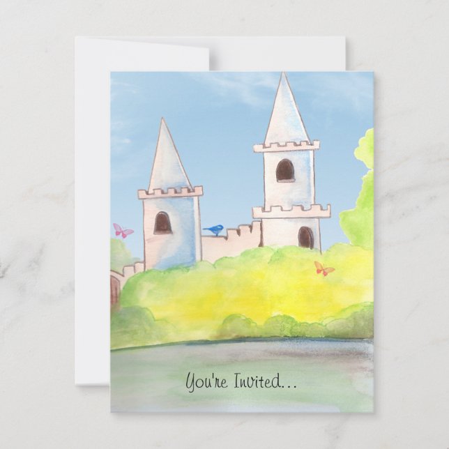 Invitation magique de partie d'aquarelle de (Devant)