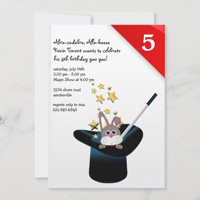 Invitation magique de partie de casquette (Devant)