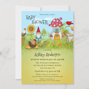 Invitation Magique Enchanted Garden Baby shower