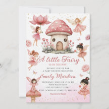 Magique Fairy Rose mignon Baby shower de jardin fl