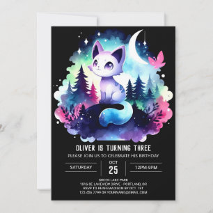 Invitation Magique Fun Chat Anniversaire
