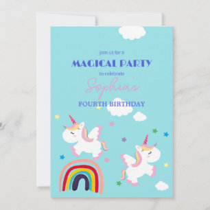Invitation magique Unicorn Dreamland