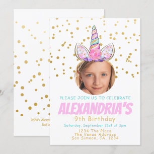 Invitation Magique Unicorne Personnalisé Fun Anniversaire Fun