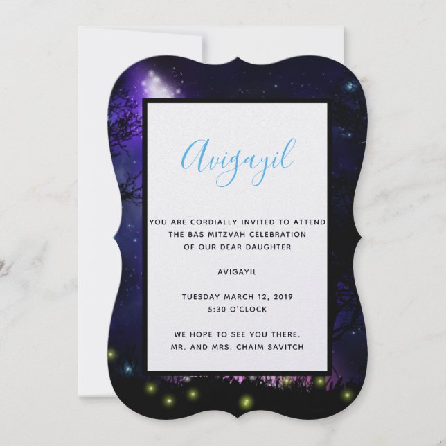 Invitation Magique Voie Lactée (Devant)