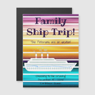 Invitation Magnétique Aimant de la porte de coucher du soleil du bateau 