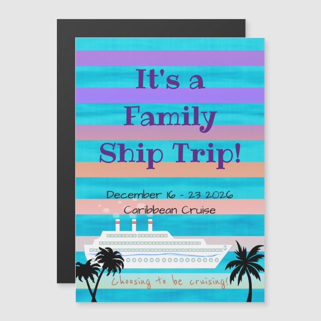 Invitation Magnétique Aimant de porte de cabine violet et orange (Devant / Derrière)