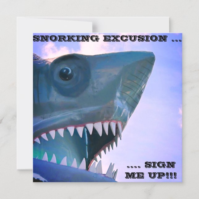 Invitation Magnétique Aimant de porte de croisière de requin (Recto)