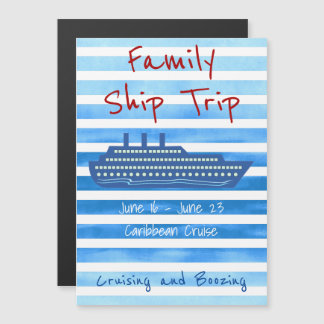 Invitation Magnétique Aimant de salle à thème de croisière personnalisée