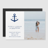 Ancre nautique Monogramme Photo Enregistrer la dat