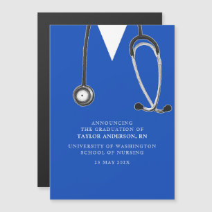 Invitation Magnétique Annonce de remise de diplôme d'infirmière