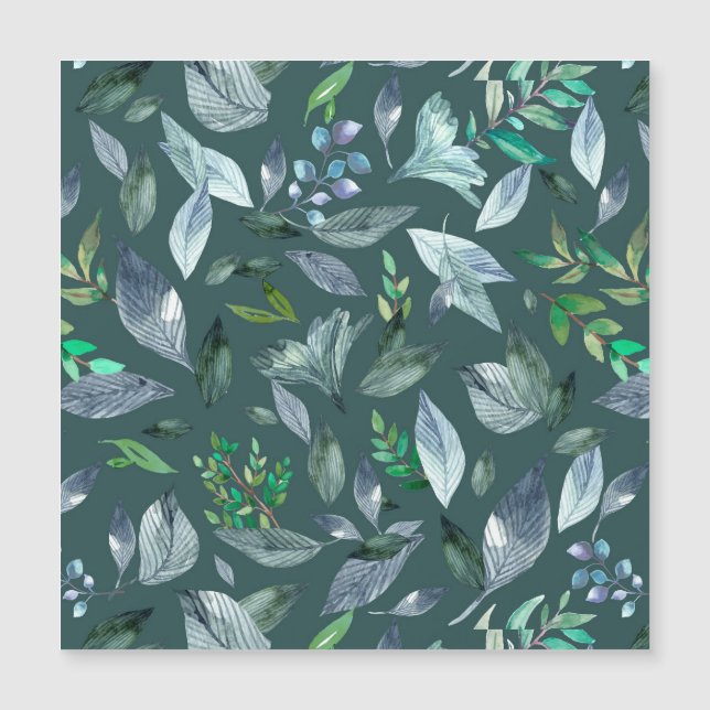 Invitation Magnétique Aquarelle tombée feuilles 5 (Devant)