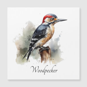 Invitation Magnétique Aquarelle Woodland Pic, coutume