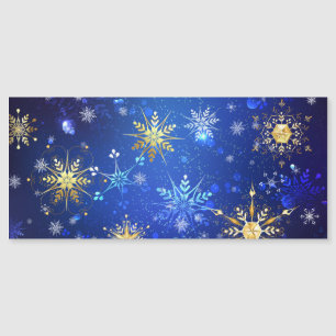 Invitation Magnétique Arrière - plan Bleu XMAS avec des flocons de neige