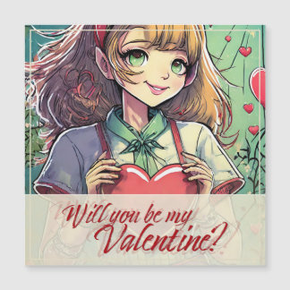Invitation Magnétique Be My Valentine in Manga Style 33419