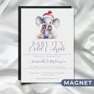 Invitation Magnétique Bébé il fait froid à l'extérieur de la douche de N