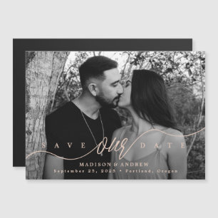 Invitation Magnétique Blush   Flourishing Love Photo Save the Date