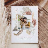 Boho séché palmier et orchidées Photo Enregistrer 