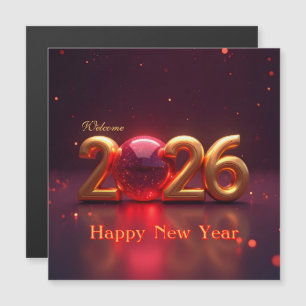 Invitation Magnétique Bonne année 2026
