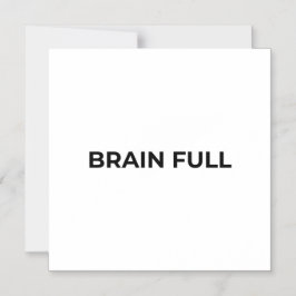 Invitation Magnétique Brain Full Minimalist Typographic Magnetic 