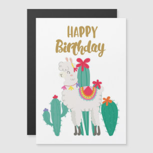 Invitation Magnétique Cactus Joyeux anniversaire