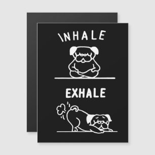 Invitation Magnétique Cadeau Frenchie Inspirez Expirez Bouledogue Fran