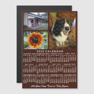 Invitation Magnétique Calendrier 2019 (Voir la description pour la nouve