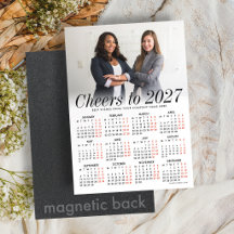 Calendrier magnétique photo personnalisé blanc 202