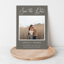 Calligraphie Élégante Photo de Mariage Rustique