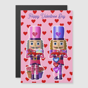 Invitation Magnétique Casse-noix de Saint-Valentin avec petit aimant de
