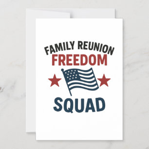 Invitation Magnétique Chemise de réunion de famille Freedom Squad - USA