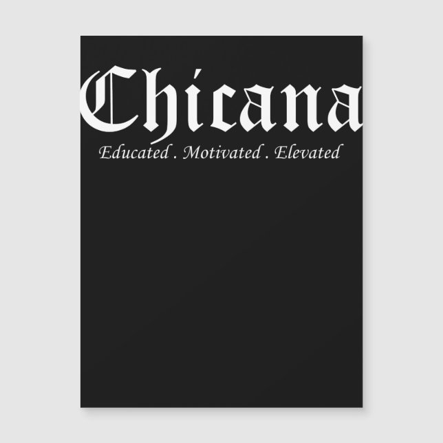 Invitation Magnétique Chicana instruite Motivé Latina Gradua (Devant)