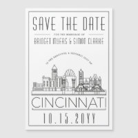Cincinnati Mariage Ciel stylisé Enregistrez la dat