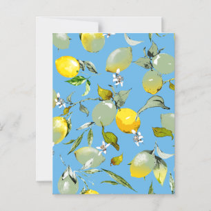 Invitation Magnétique citrons aquarelle 26