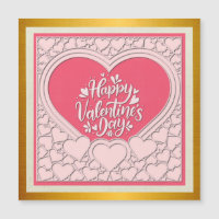 Cœur Rose Élégant Bonne Saint-Valentin Élégant