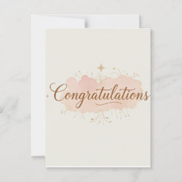 Invitation Magnétique Congratulations Card – Simple & Elegant Greeting
